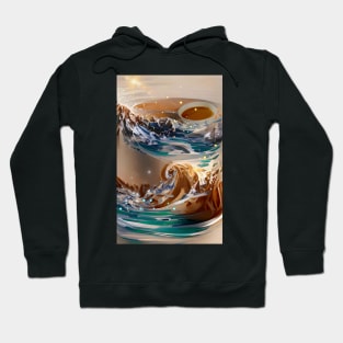 The Coffee teal ocean Stars| Ocean wave vintage Hoodie